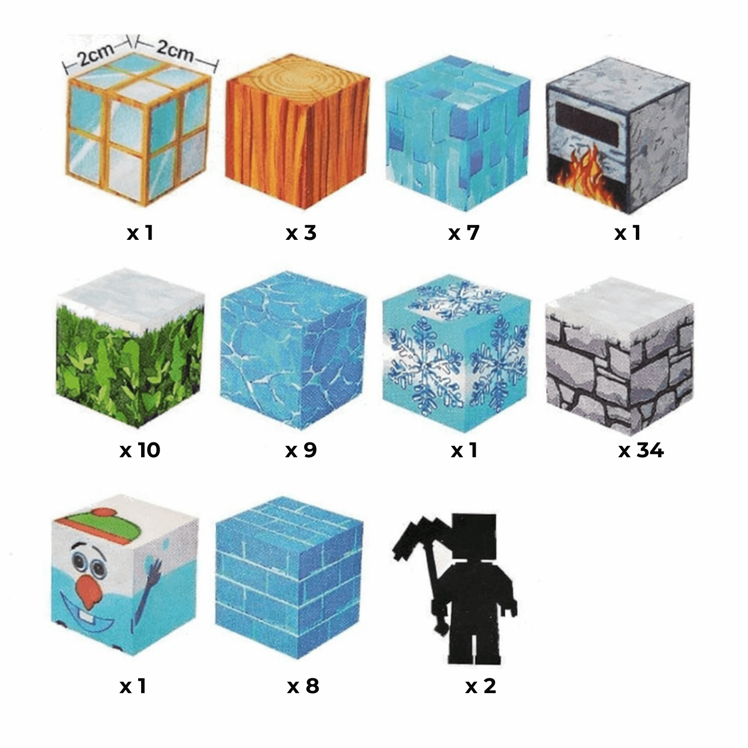 MAGNETNE GRADIVNE KOCKICE  + 2 Majnkraft figure - 77 Elemenata