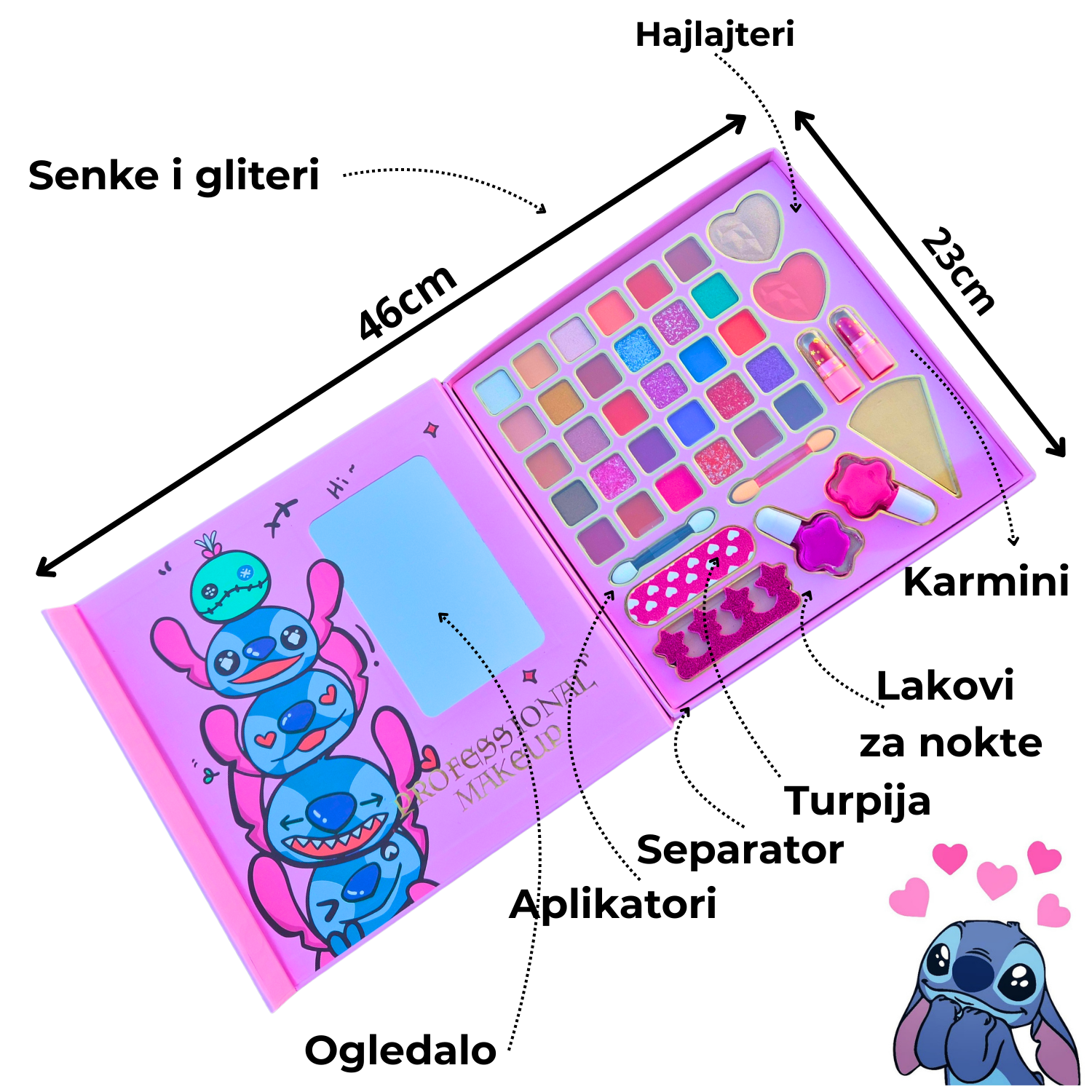 Stič šminka set za devojčice (41 u 1) – Kreativno, maštovito i zabavno