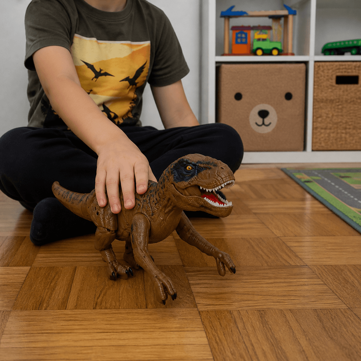Moćni T-Rex: Interaktivni Dinosaurus koji Ispušta Efekat Vatre i Realistično Se Kreće