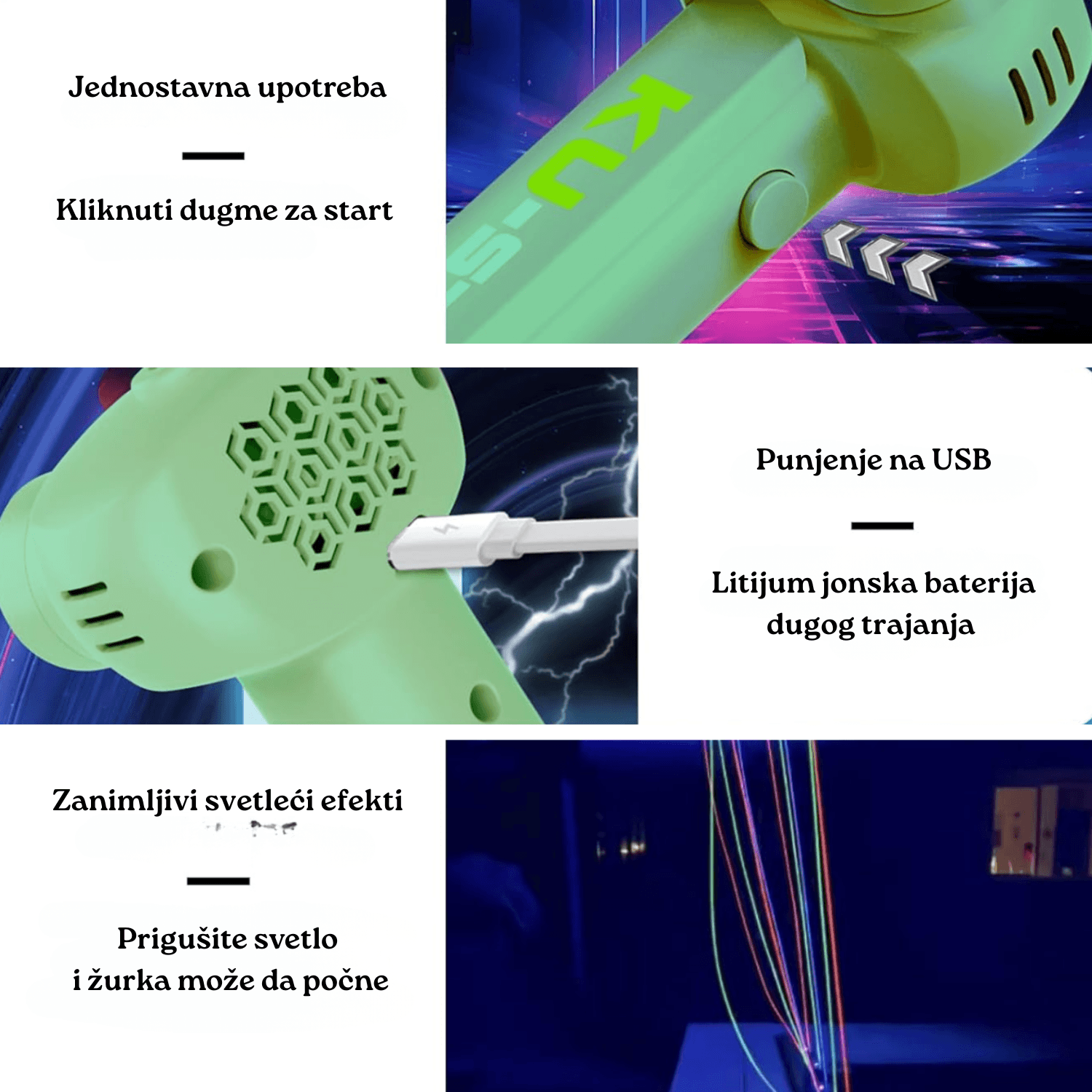 Magični Ispaljivač Svetlećeg Konopca - Žurka može da počne 🎉