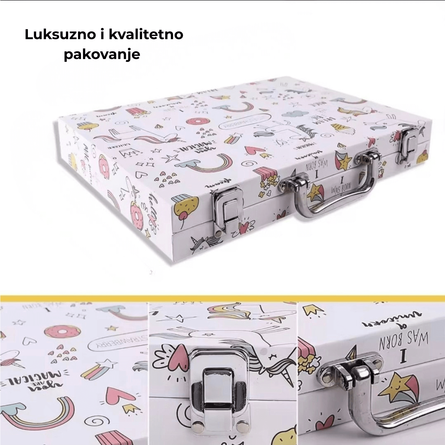 Kofer sa bojama i priborom za crtanje + Poklon bojanka 🎨