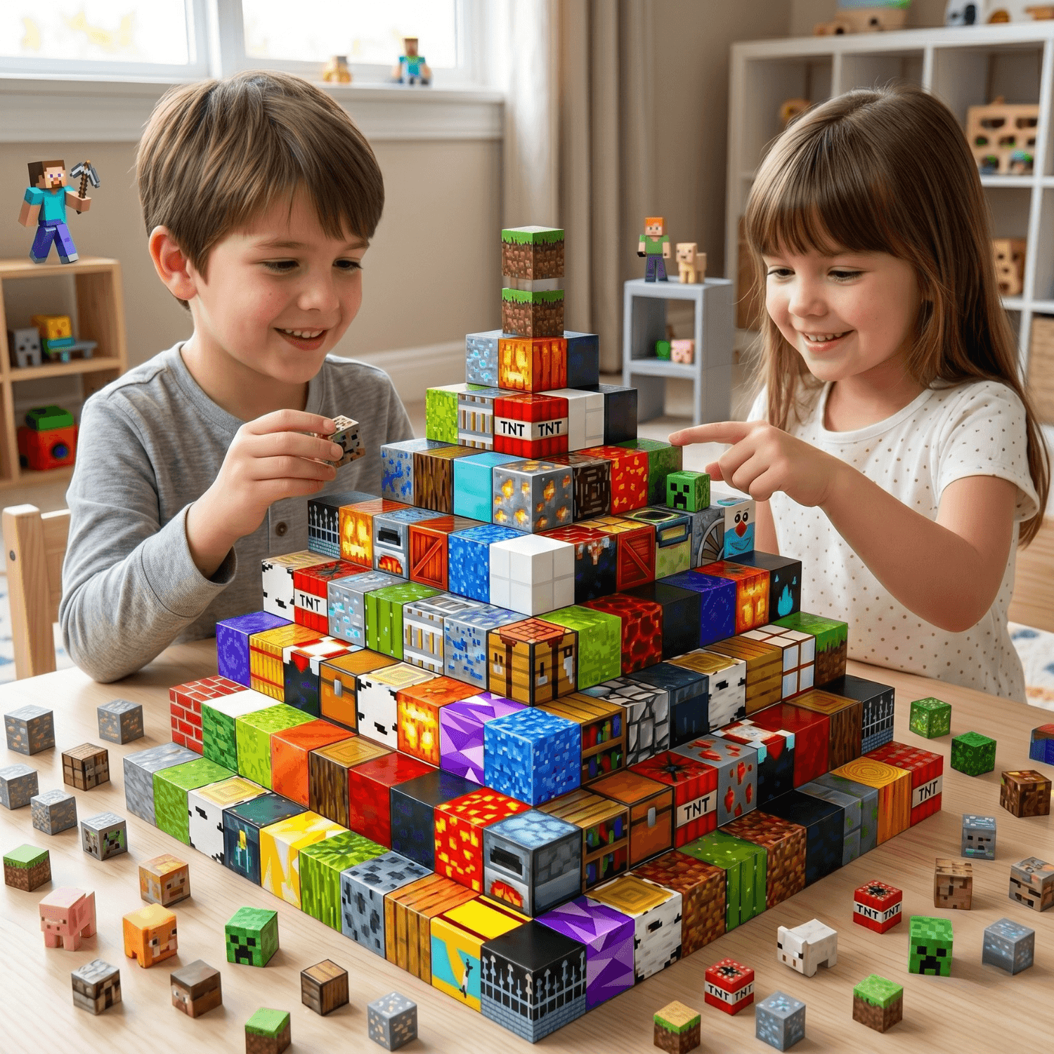 Minecraft Kocke : 155/105 Elemenata + Poklon 5 Figurica