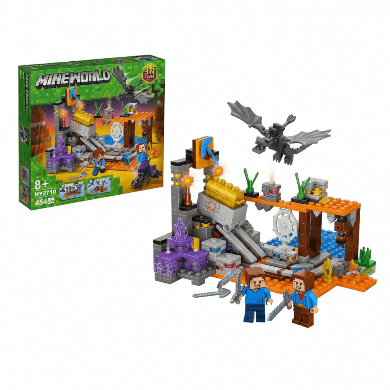 Majnkraft kockice 454 ili 556 elemanata ( 3 u 1 ) - POKLON PAKOVANJE