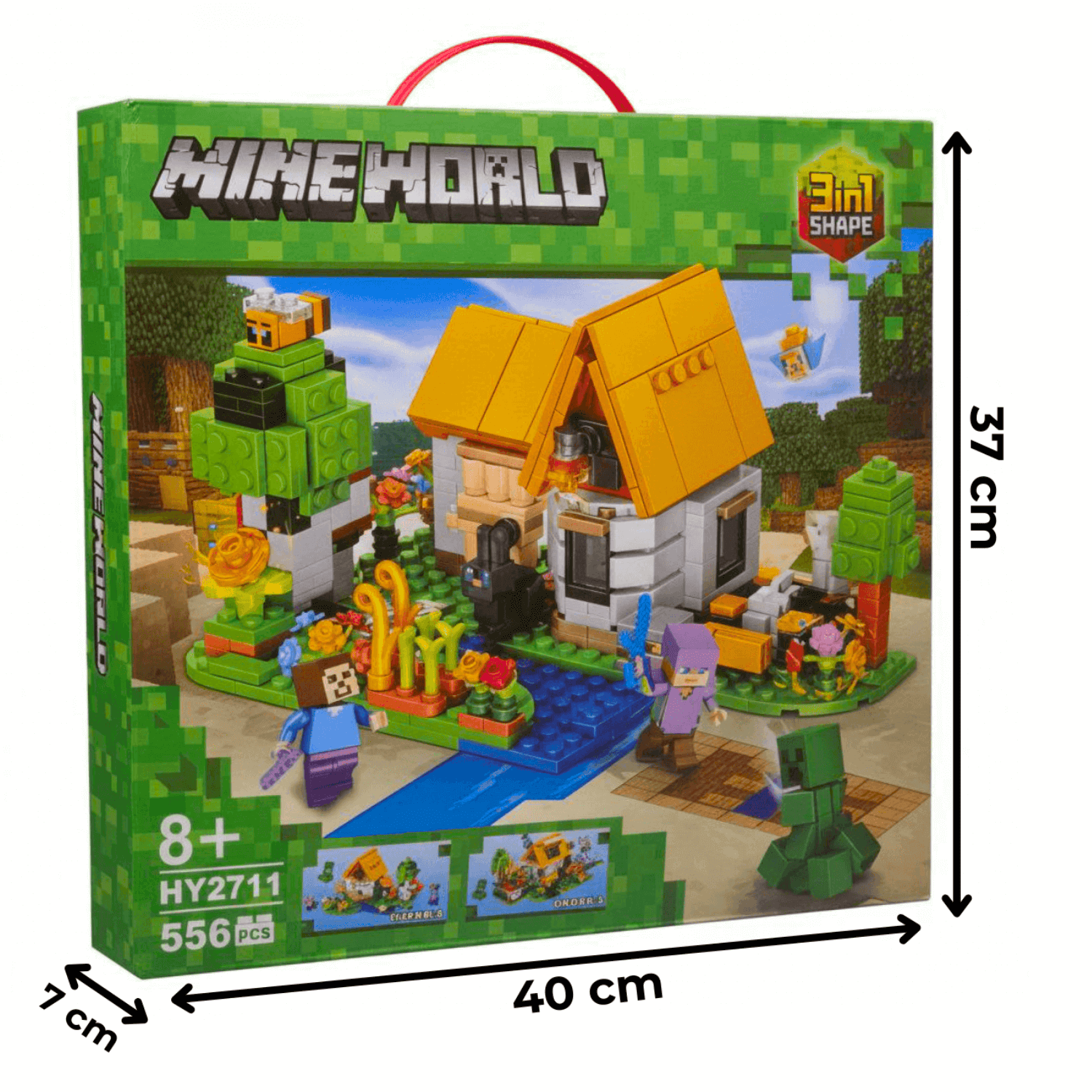 Majnkraft kockice 556 elemenata ( 3 u 1 ) - POKLON PAKOVANJE