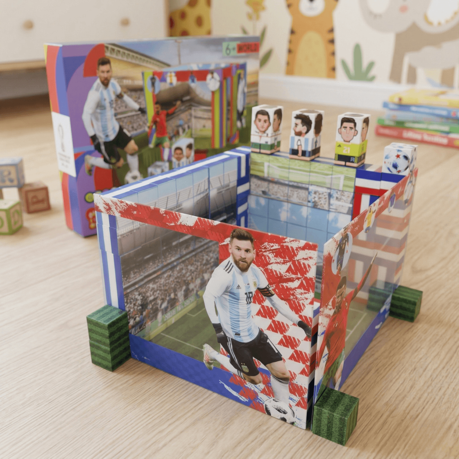 3D Magnetne Kockice - Set Za Izgradnju Fudbalskog Stadiona 119 Elemenata ⚽