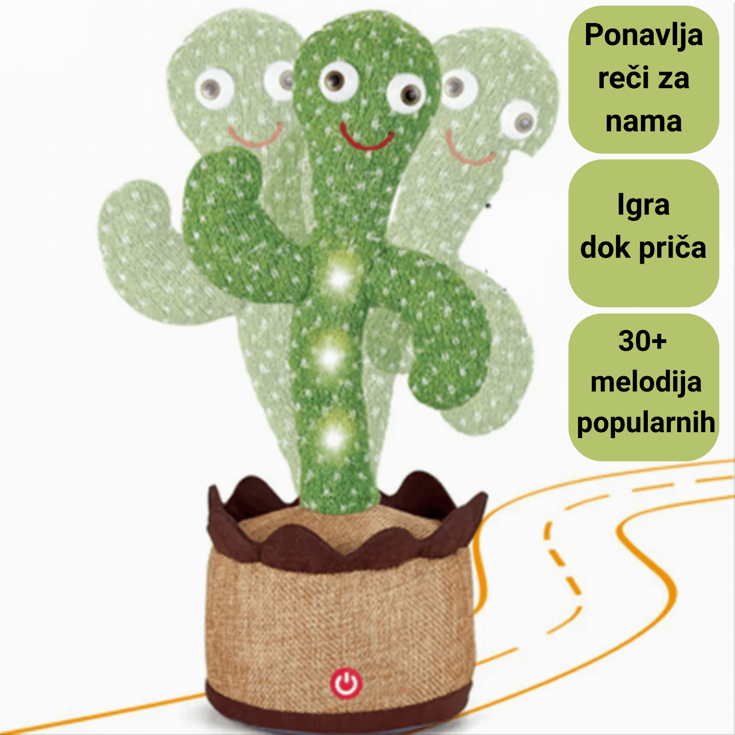 Magični Kaktus koji ponavlja reči za nama, svetli i pleše 🌵