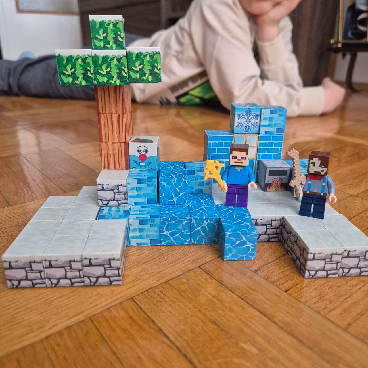 MAGNETNE GRADIVNE KOCKICE  + 2 Majnkraft figure - 77 Elemenata